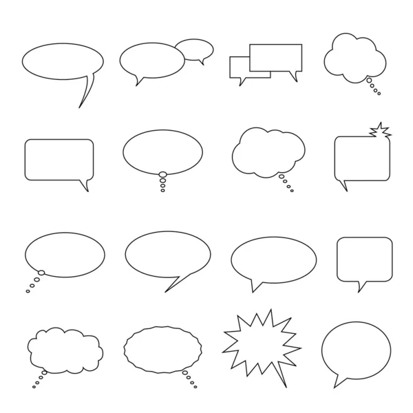 Speech, talk and thought balloons — Stock Vector