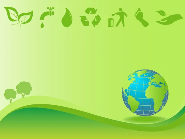 Saubere Umwelt und saubere Erde — Stockvektor