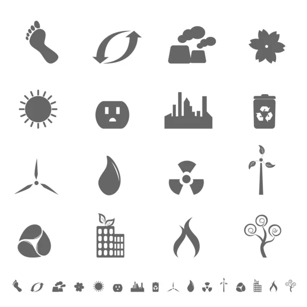 Conjunto de ícones de símbolos ecológicos — Vetor de Stock
