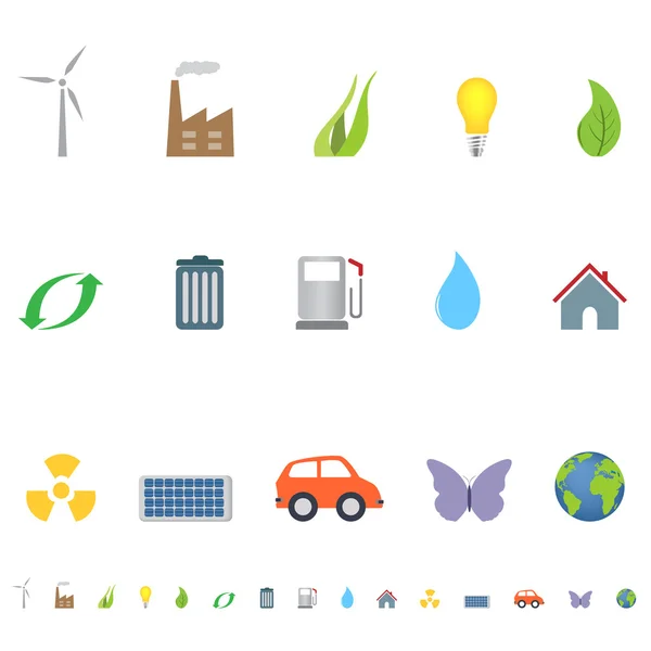 Eco símbolos e iconos — Vector de stock