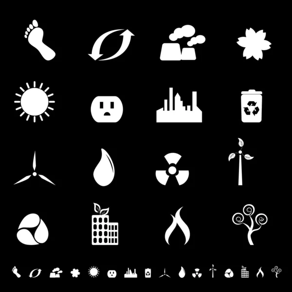 Iconos de medio ambiente y energía limpia — Vector de stock