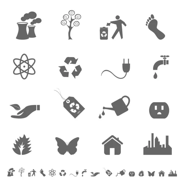 Eco σύμβολα και εικόνες — Διανυσματικό Αρχείο