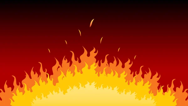 Plameny hořící ohně — Stockový vektor