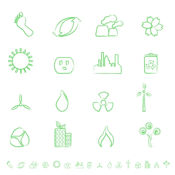 Eco icono conjunto — Archivo Imágenes Vectoriales