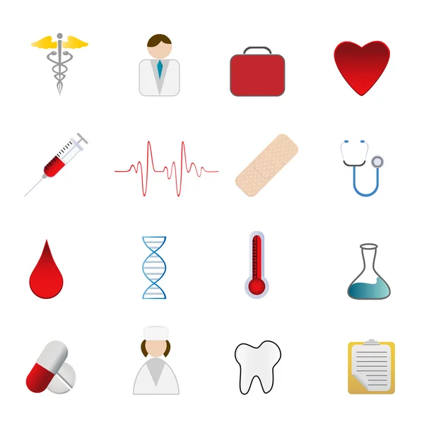 Orvosi egészségügyi szimbólumok — Stock Vector