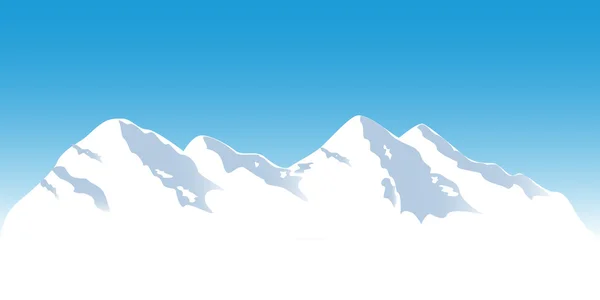 Karlı dağ başında — Stok Vektör