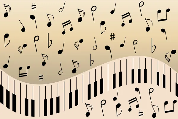 Noten für Klaviermusik — Stockvektor