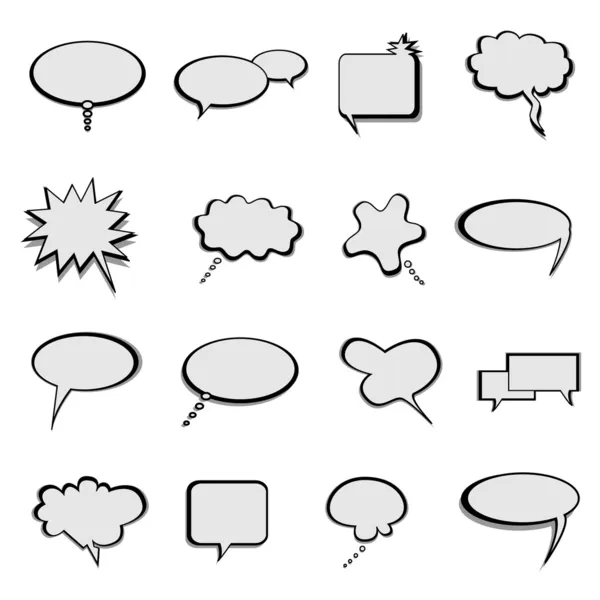 Habla y habla globos o burbujas — Archivo Imágenes Vectoriales