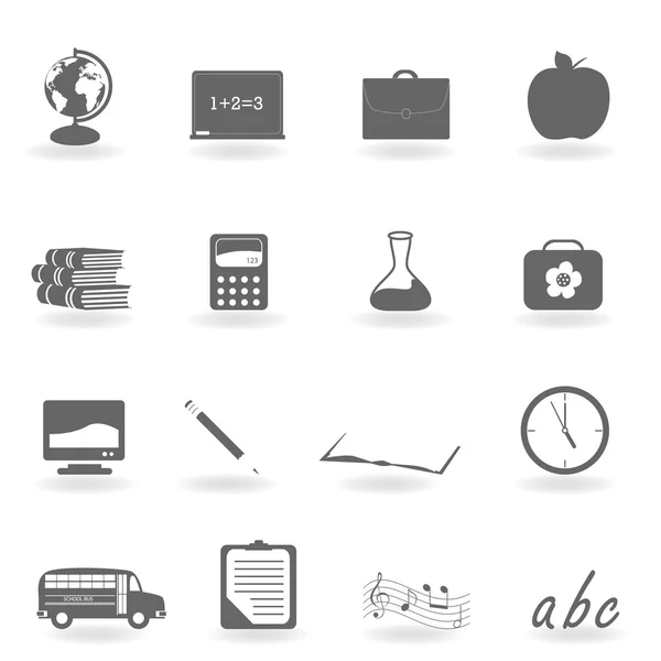 Back to school icons — Stock Vector