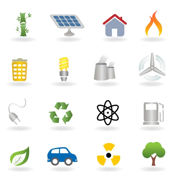 Eco och miljö ikoner — Stock vektor