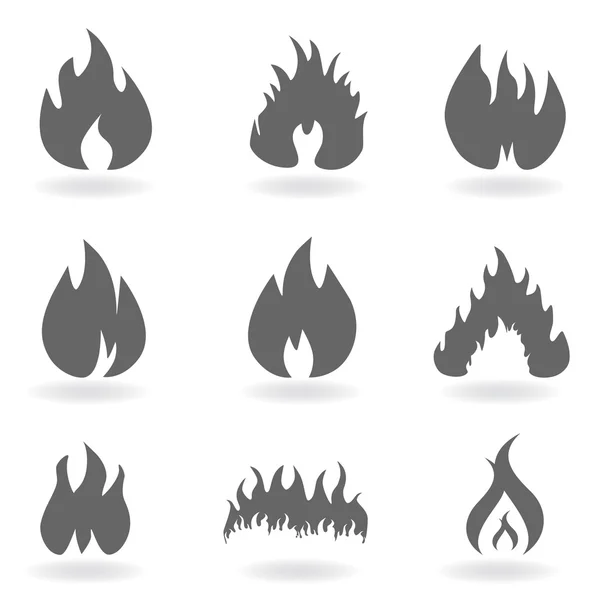炎および火 — ストックベクタ