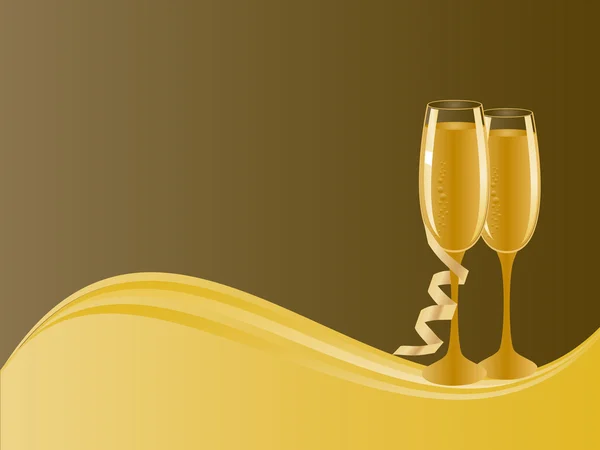 Champagneglazen — Stockvector