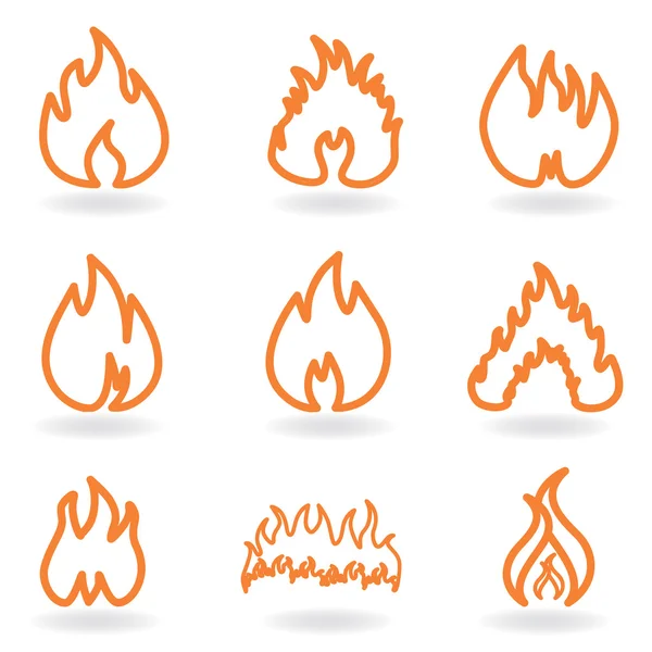 Пламя и огонь — стоковый вектор