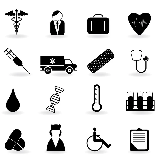 Symboly zdravotní péče — Stockový vektor