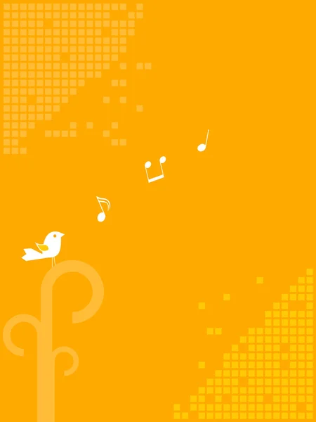 Bird singing — Stock Vector