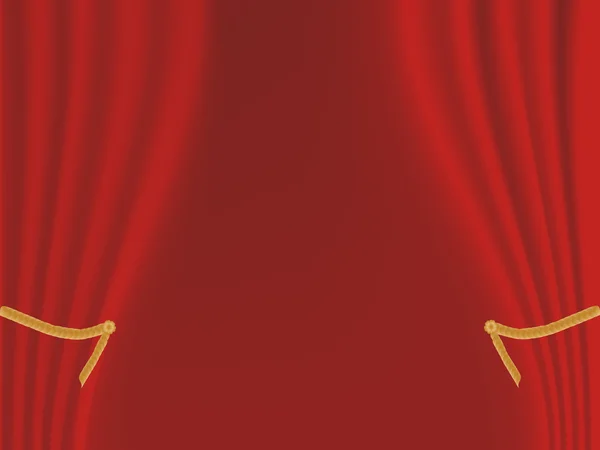 stock vector Red stage curtain