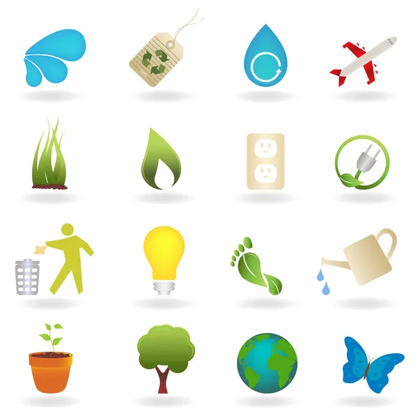 Simboli ambientali puliti — Vettoriale Stock