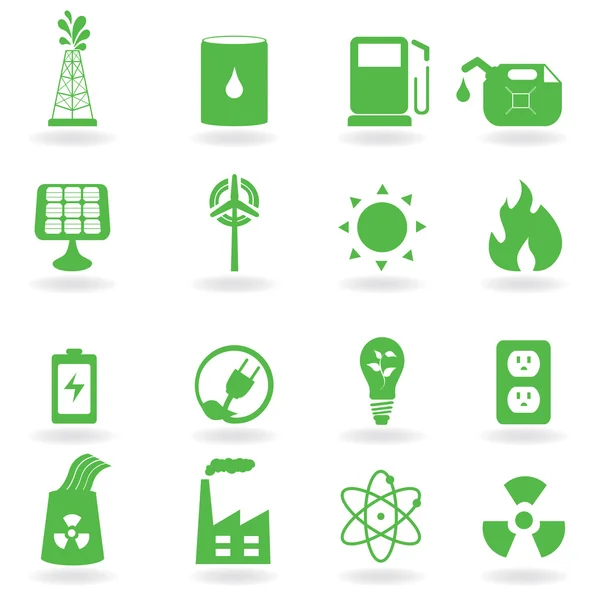 Eco y medio ambiente iconos — Archivo Imágenes Vectoriales