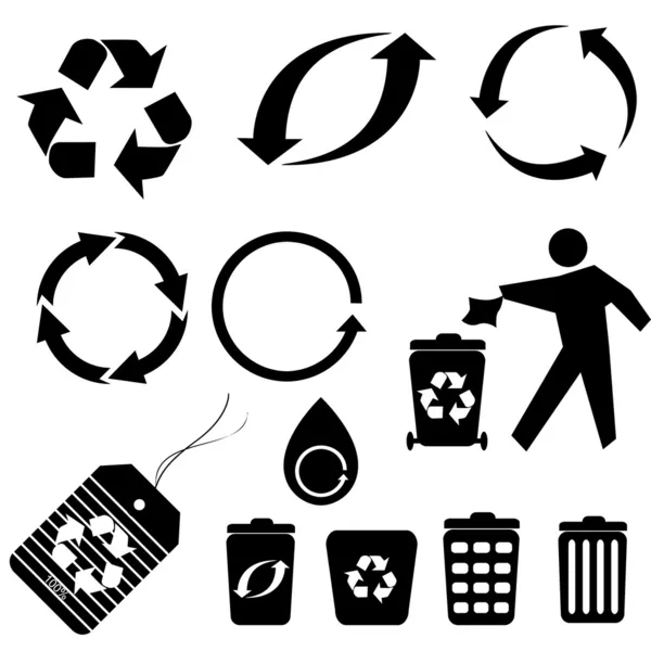 Recycling symbols — Stock Vector