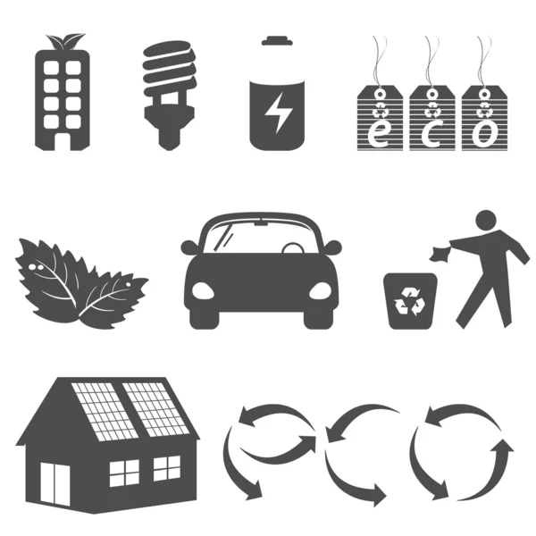Symbole für saubere Umwelt — Stockvektor