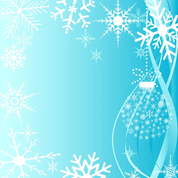Kar taneli Noel kartı — Stok Vektör