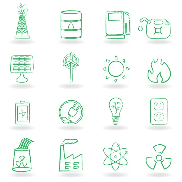 Eco icono conjunto — Vector de stock