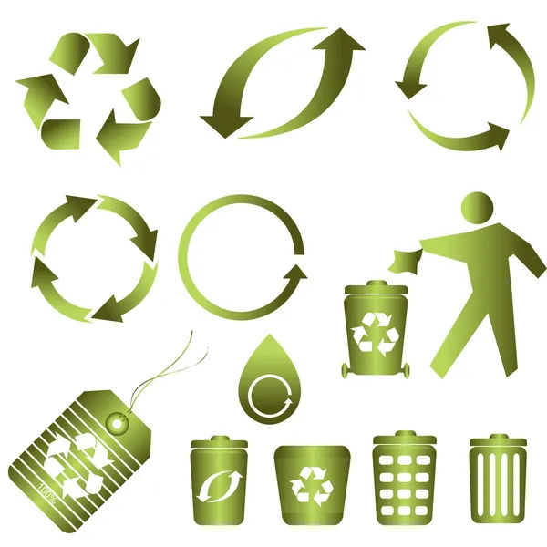 Recycling für saubere Umwelt — Stockvektor