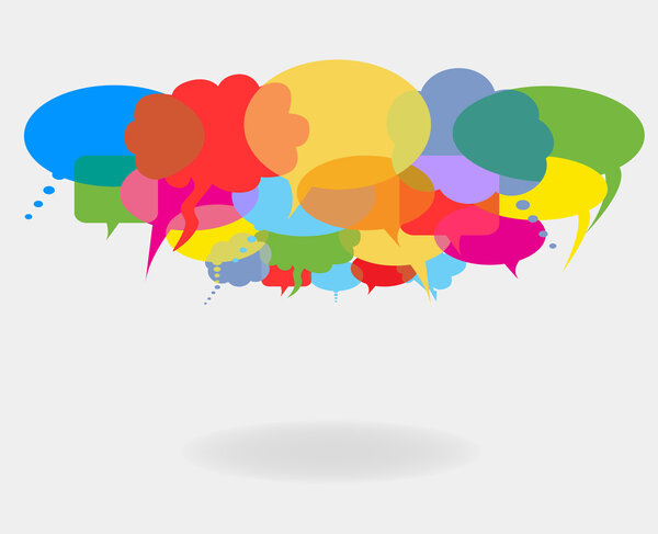 Talk and speech bubbles