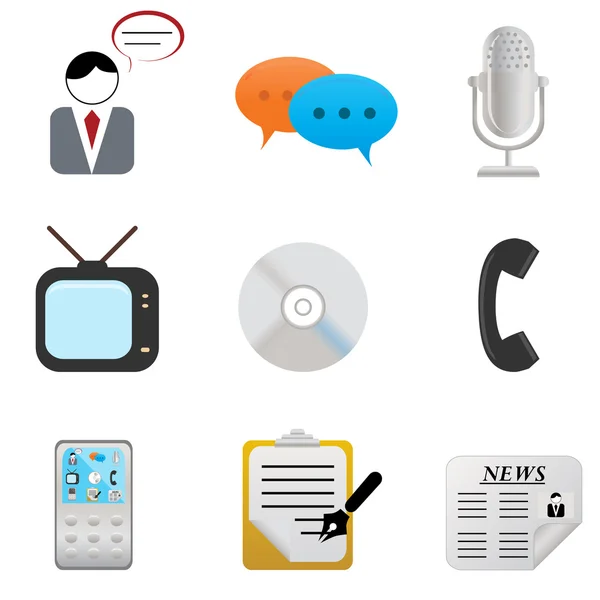 Icônes et symboles médias — Image vectorielle
