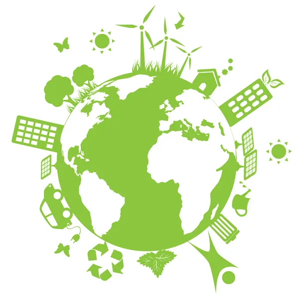 Green environmental earth — Stock Vector