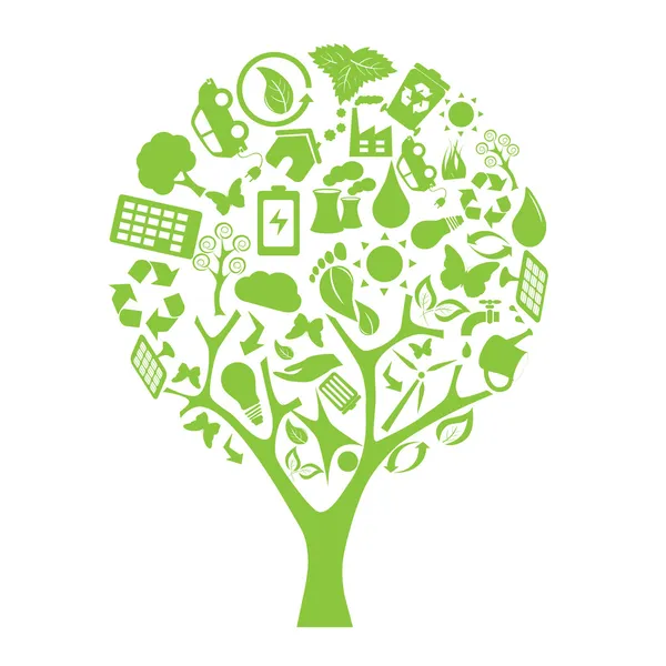 Green eco tree — Stock Vector