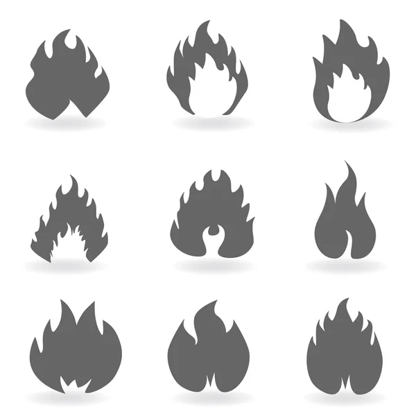 Foc și flăcări — Vector de stoc