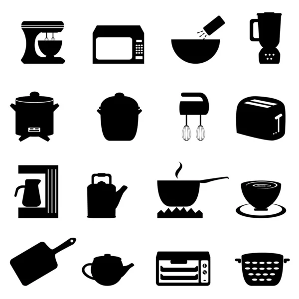 台所用品および項目 — ストックベクタ