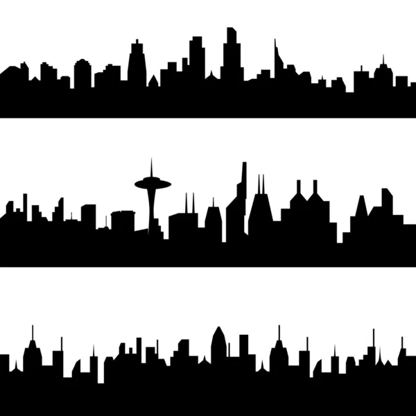 Diverse stad skylines — Stockvector