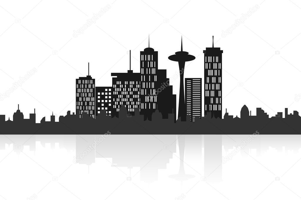 Urban city skyline