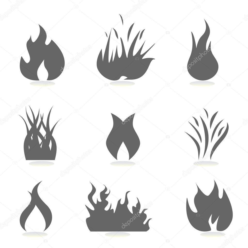 Fire and flame icons