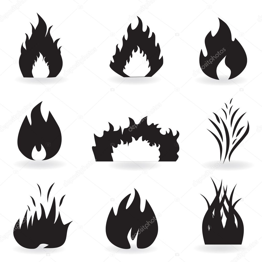 Flame and fire symbols