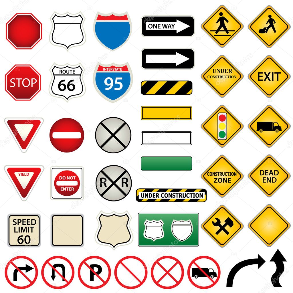 Road and traffic signs