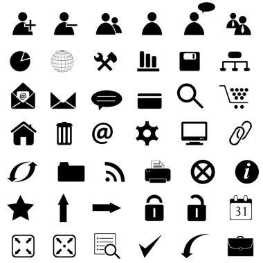 birkaç iş ikonları/simgeleri