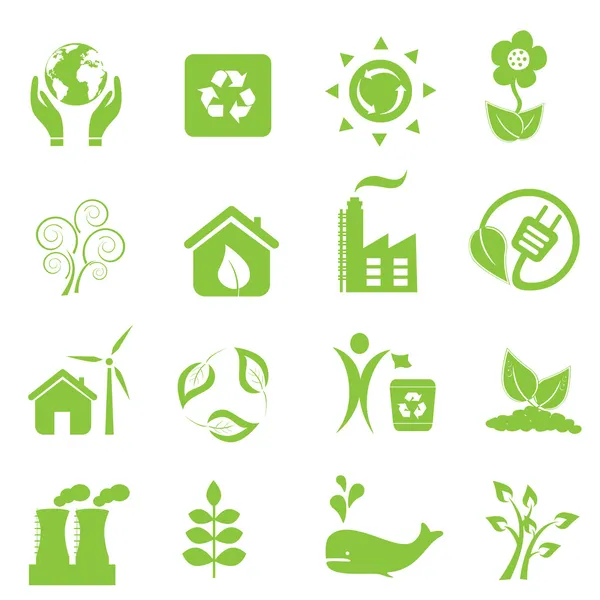 Eco en milieu pictogrammen — Stockfoto