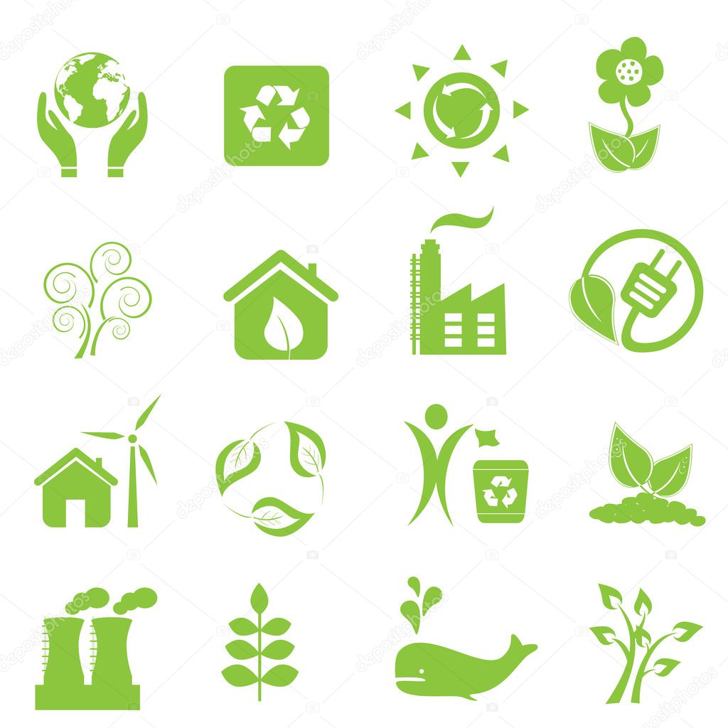 Eco and environment icons