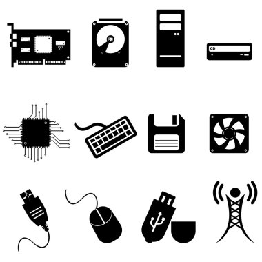 Computer and technology icons clipart