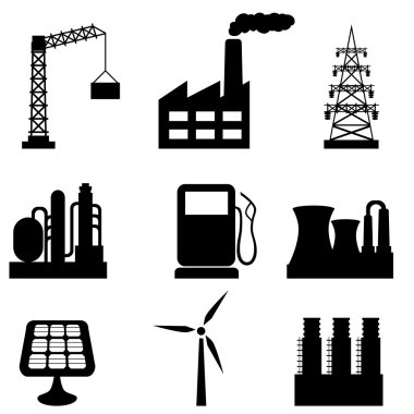 Industrial buildings clipart