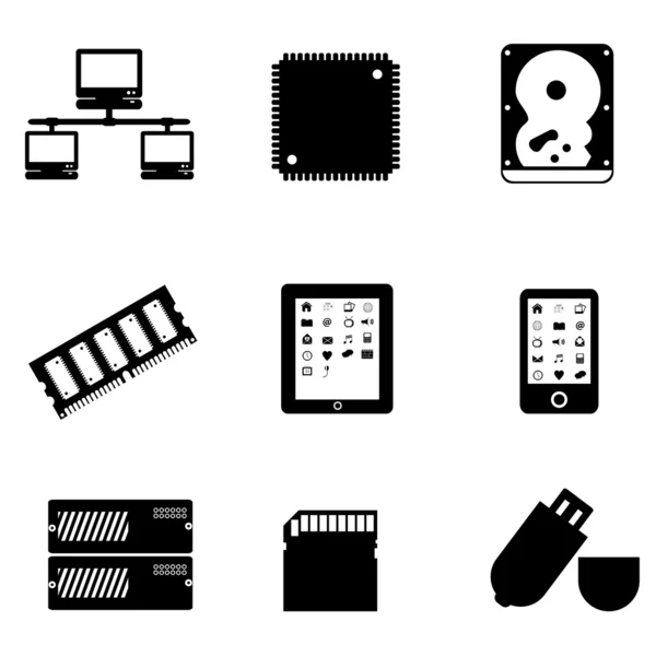 Computeronderdelen en apparaten — Stockfoto