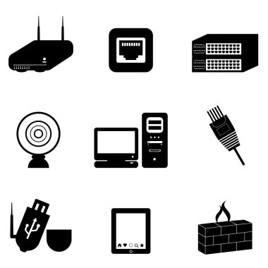 Computer and network devices clipart