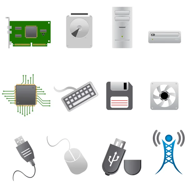 Computer parts and hardware — Stock Photo, Image