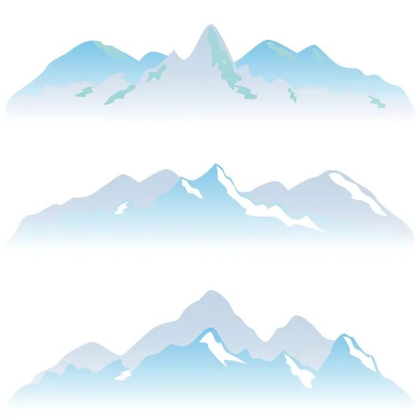 Snowy mountain peaks — Stock Photo, Image