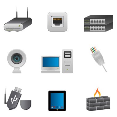 Network and computer devices clipart