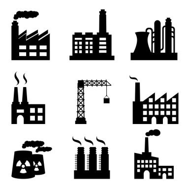 Industrial buildings clipart