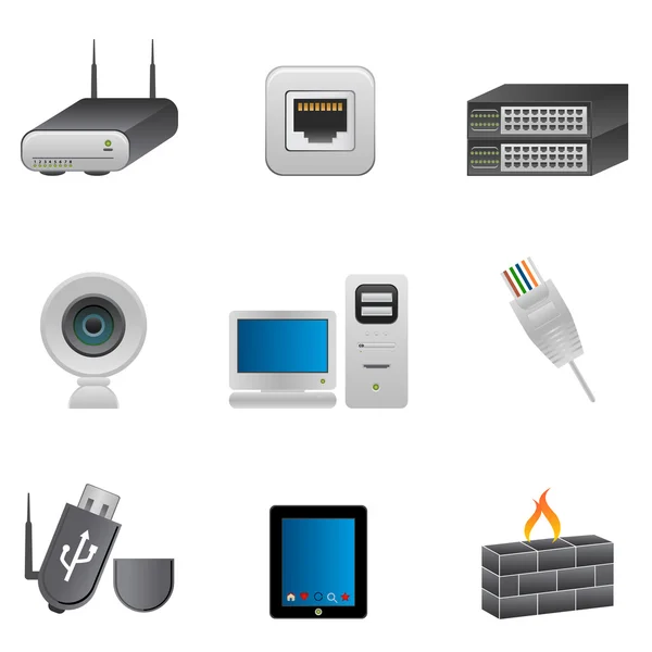 Dispositivi di rete e informatici — Foto Stock